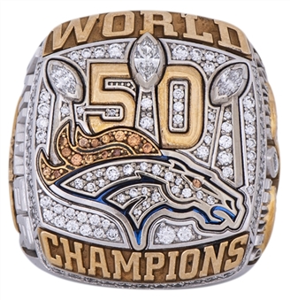 2016 Von Miller Backup Denver Broncos Super Bowl 50 Championship Ring - Miller MVP - With Original Jostens Box (Evan Mathis LOA)